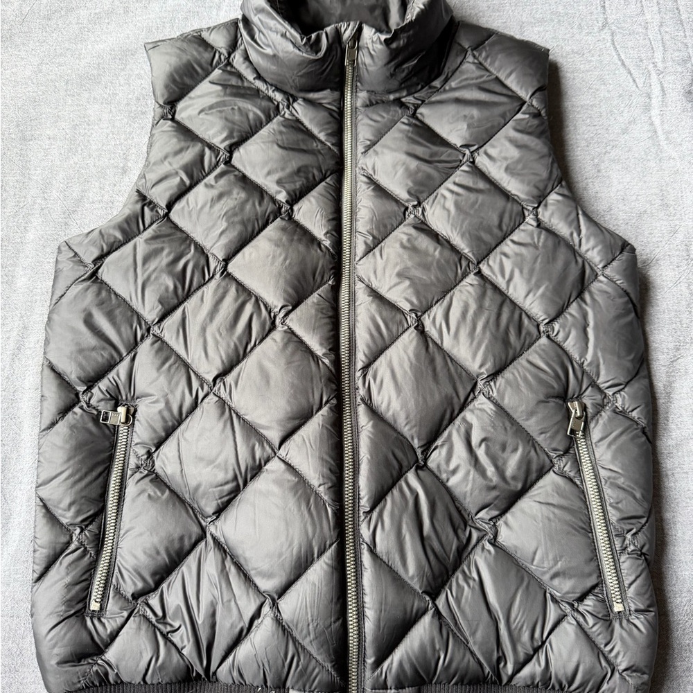 Patagonia Prow Bomber Vest Womens Black Diamond Quilted Down Full Zip Vest S